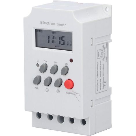 Interrupteur Minuterie Électronique Rail DIN LCD Microcontrôleur Intelligent KG316TII (AC 220V) (1/5)