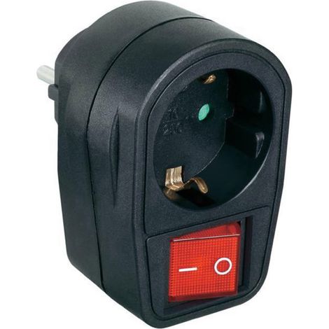 Renkforce 1296317 Schaltbare Zwischensteckdose 2polig Schwarz