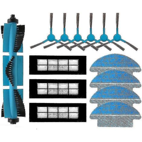 Pièces détachées pour aspirateur robot Conga série 3090 : brosse latérale principale, filtre HEPA et chiffon de nettoyage (1/2)