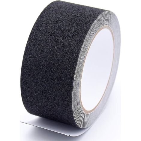 Ruban antidérapant - Ruban antidérapant haute adhérence - Bande antidérapante autocollante pour terrasses, ruban abrasif imperméable - Pour escaliers - Marches - Extérieur et intérieur - 10 cm x 5 m - (1/5)
