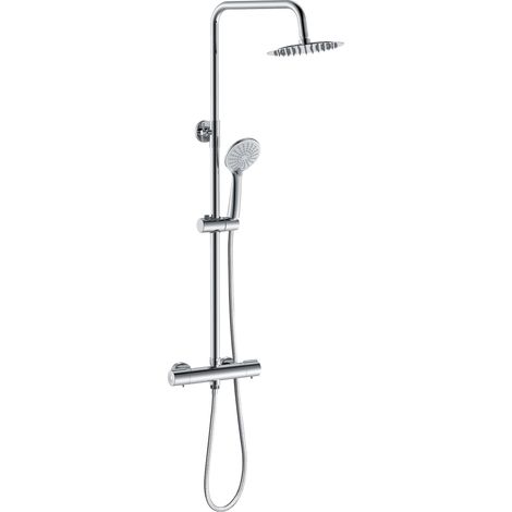Acezanble Mixer Shower Thermostatic Set Round Chrome Cool Touch Twin Head Set (1/5)