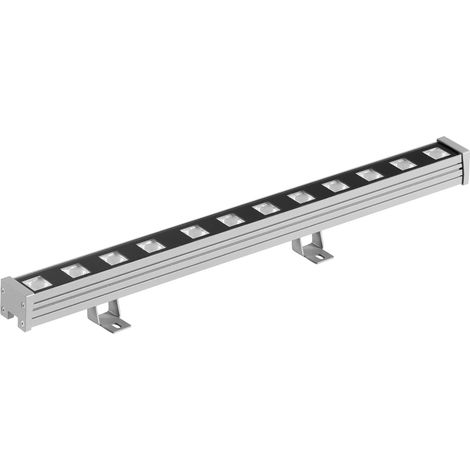 Proyector de superficie LED orientable RIGA DMX512 RGBW LED SMD 18 W 882 lm 4000 K IP66 40° Gris (1/3)