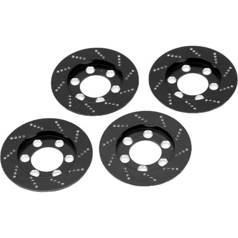 4 étriers de frein RC, disques de frein en aluminium pour roues de 1,9 pouce, voiture RC crawler 1/10, noir (1/5)