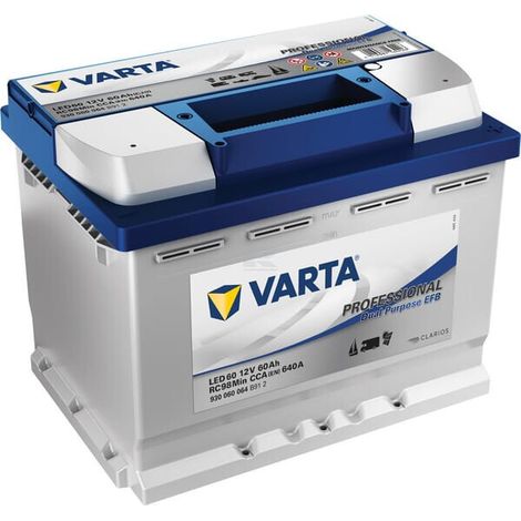 Bater铆a 12V 60Ah 640A LED60 VARTA Professional Dual Purpose EFB VARTA 930060064