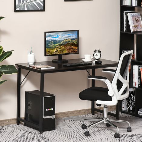 Scrivania HOMCOM per ufficio domestico, tavolo da pranzo, scrivania per computer, tavolo da studio con piedini regolabili, mobile da ufficio semplice, 120x60x73 cm, capacità di carico 70 kg
