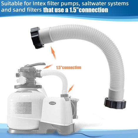 Tuyau de pompe pour filtre à sable de piscine - 11535 Tuyau de remplacement pour pompes à filtre à sable Intex 16 pouces et systèmes d'eau salée (1/5)