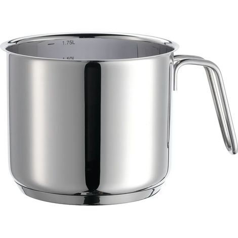 Pot à lait Mäser 810018 Varuna, Ø 14 cm, 1,75 litre avec graduation interne, acier inoxydable 18/10, argent (1/2)