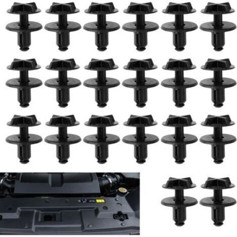 Lot de 20 clips de retenue de panneau de capot de batterie en plastique pour Land Rover Range Rover LR024316, boucle de couvercle de batterie, garniture de panneau de voiture, clou traversant en nylon (1/4)