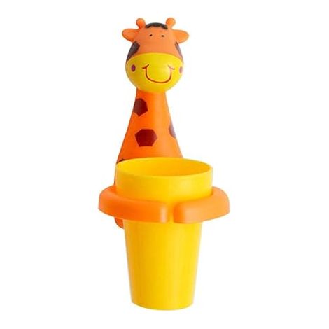 Porte-brosse à dents motif animal mignon (lion, girafe, zèbre), support de salle de bain pour enfants (1/5)