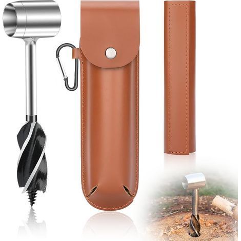 Hand drill, hand drill bit for wood, wood screws, bushcraft hand tools, multi-purpose hand drill for woodworking, camping, outdoor hiking (1/5)