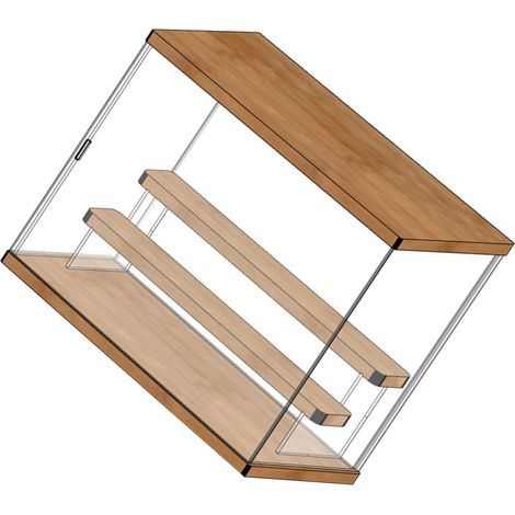 Présentoir de rangement pour boîtes surprises, vitrine transparente anti-poussière pour poupées, boîte à figurines, boîte de présentation en acrylique, trois niveaux, taille moyenne (1/5)