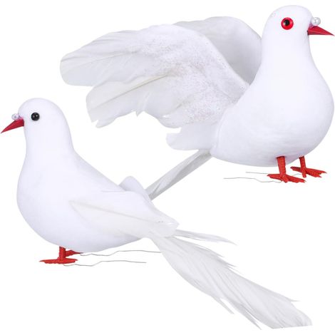 Stück Künstliche Tauben Vögel Friedenstaube Deko mit
