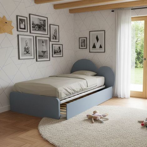 Letto a cuore 1 piazza e mezza con secondo letto estraibile - Perfetto per camerette - Avio