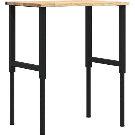Établi 80x60x(71,5-98) cm bois de chêne massif CFW37947 (1/5)