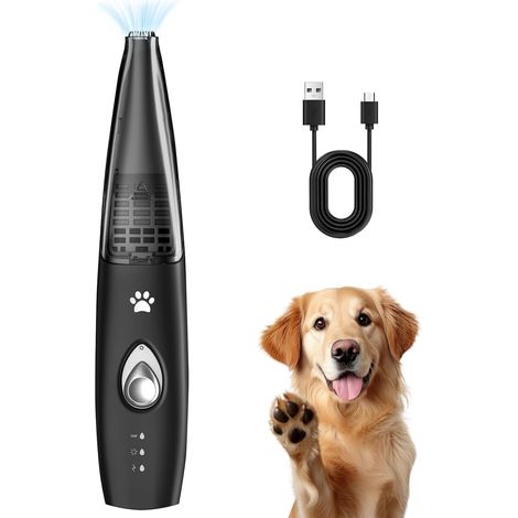 Tondeuse Patte Chien Extra Silencieuse avec Aspirateur, Tondeuse Chat et Chien, pour Pattes, Yeux, Oreilles, Visage et Corps (1/5)
