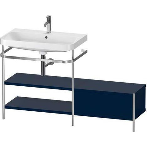 Ensemble lavabo HAPPY D.2 PLUS 1400x490mm sans trou de robinetterie, blanc super mat