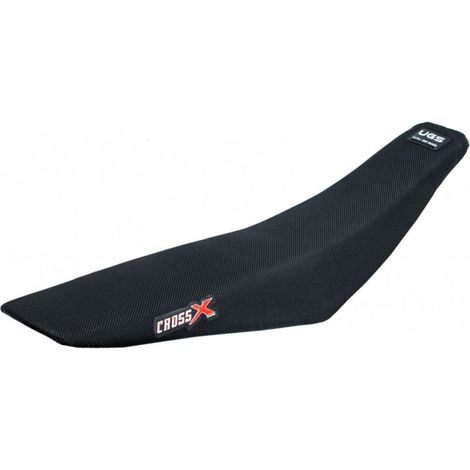 HOUSSE DE SELLE compatible avec les motos des marques KTM SX -SXF 125-250 EXC-XC 125-525 - TOP BLACK- SIDE ORANGE-STRIPES BLACK