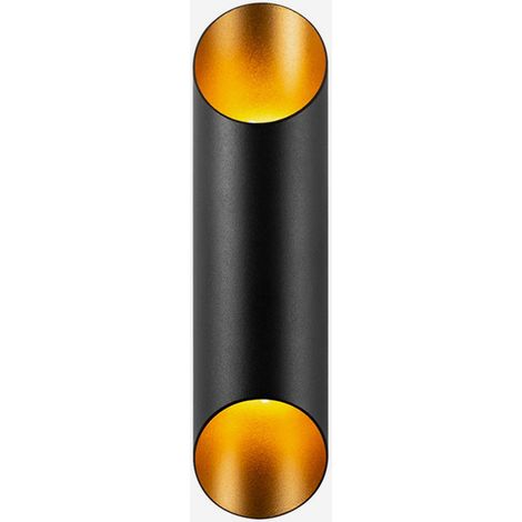Metall-Wandleuchte zylindrisch G9 Cut - Schwarz (1/4)