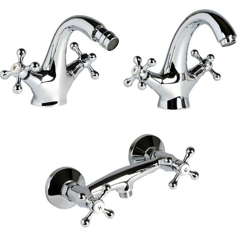 Rubinettería Baño Retro Lavabo + Bidé + Exterior Ducha  Narciso (1/5)