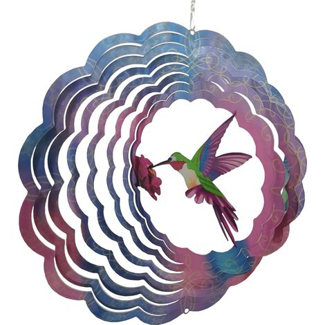 Wind Spinner 360 Degrés Suspendus En Acier Inoxydable Colibri Intérieur Extérieur Jardin Décoration (1/5)
