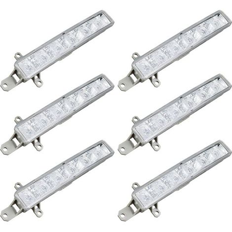 Adecuado para paquete de 6 luces LED de circulación diurna (DRL) de 6000K, transparentes 9677409380, compatible con C1 2006-2017 y C3 2015-2019.