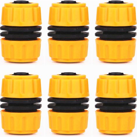 6 pièces Hose Repair Connector , Connecteur à extension rapide pour tuyau de jardin 1/2" 13mm (1/3)