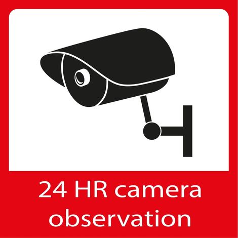 Alecto Fensteraufkleber Kameraüberwachung 5x