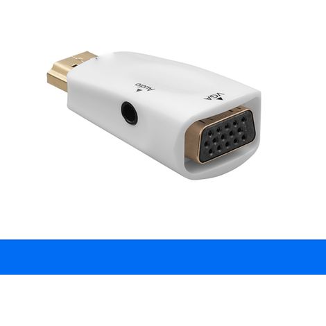 1 Adaptateur HDMI vers VGA, Convertisseur 1080p avec Audio, Boîtier ABS pour PC, TV, Projecteur (1/5)
