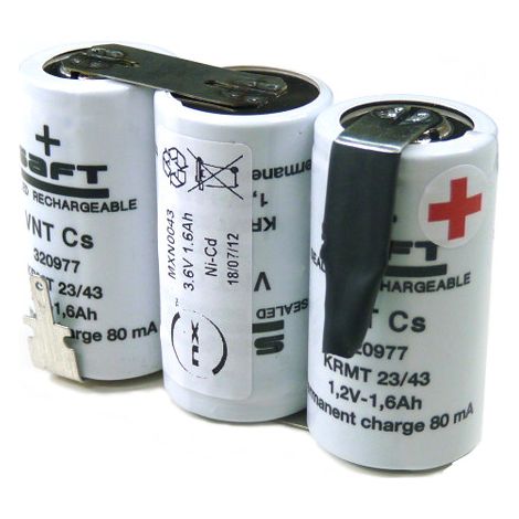 NX - Batterie NiCd 3x SC VNT 3S1P ST1 3.6V 1.6Ah Fast