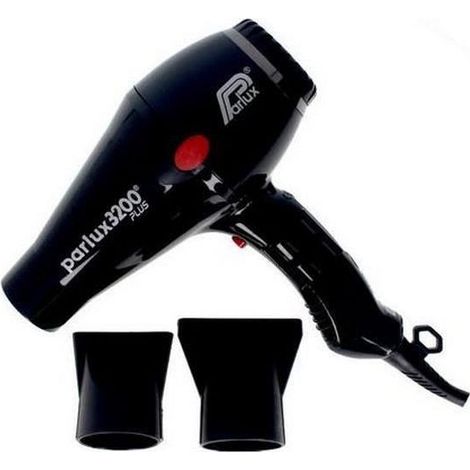 Sèche-cheveux - PARLUX 3200 Plus - 1900W - Débit d'air 71m3/h - 4 températures - 2 vitesses - Noir (1/2)