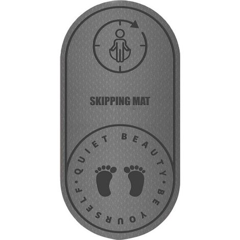 Tapis de corde à sauter pour exercices - Tapis de saut silencieux et épais (6 mm/8 mm), résistant et antidérapant, idéal pour le yoga et le Pilates. (1/4)