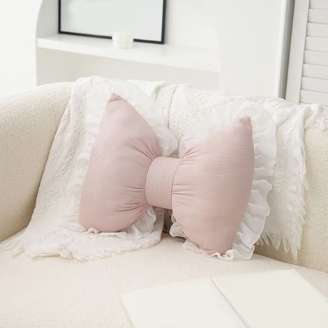 Coussin Forme De Nœud - 32x40 cm - En Coton - Pour Canapé Chambre Salon Voiture - 1 Pièce (1/5)