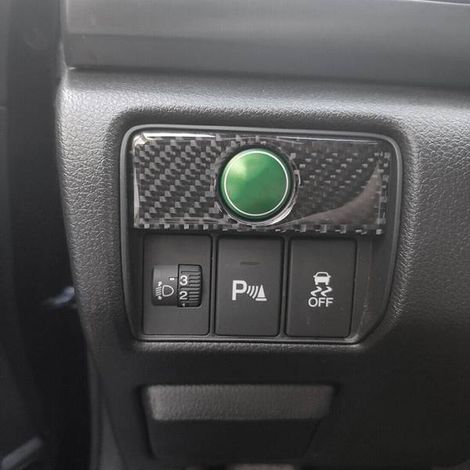 1 Farbe: Carbonfaser-Optik Material: ABS dekorative Abdeckung für die ECON-Scheinwerfersteuerung von Autos, kompatibel mit… (1/5)