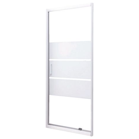 ONDEE ZEN - Porte de douche MISSI - Pivotante - Finition Blanc - 70x185cm