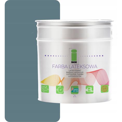 Latex-Wandfarbe für Innenräume, Grau-Blau, 2 l, Produktpol (1/5)