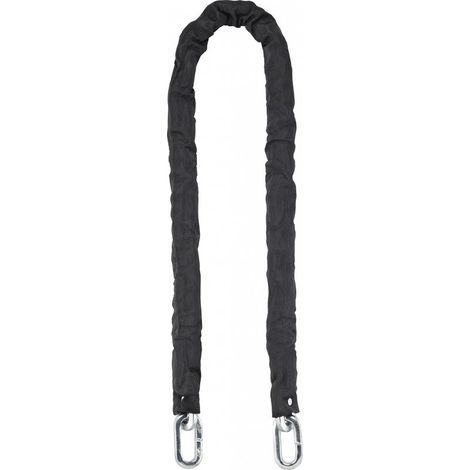 Chaîne acier gainé nylon Loops, vélo, moto, barrières, 1.2m, noir - (1/5)