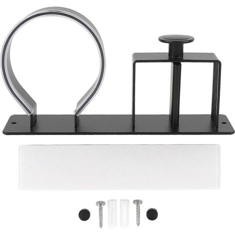 Haartrocknerhalter aus Aluminium, platzsparend, stabile Konstruktion, Halterung für Föhn und Glätteisen