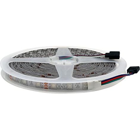 Bande LED RGB 5 m, 300 LED (60 LED/m), étanche, SMD 5050, pour placard, fête, maison, chambre, intensité variable (1/5)