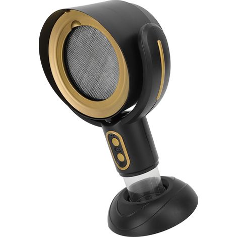 Hotte de bureau portable à ions négatifs, filtre amovible à 2 vitesses, tasse de collecte d'huile, ventilateur d'extraction de cuisine pour barbecue intérieur, hot pot, rechargeable par USB, noir et o (1/5)