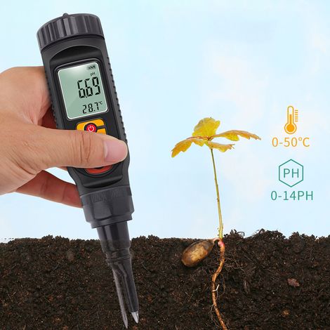 Hochpräzises Multifunktions-Kompostthermometer, pH-Meter für Böden, Perforationsdetektor für Obst und Lebensmittel, wasserdicht nach IP67. (1/5)