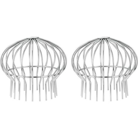Lot de 2 protections de gouttière en acier inoxydable pour gouttière, protection contre les feuilles, la mousse, la boue et les débris (convient pour un diamètre de trou de 160 mm) (1/5)