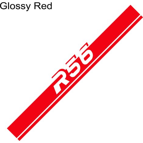 (Pour R56 - Rouge brillant) Bandes décoratives autocollantes pour capot de voiture, compatibles avec les accessoires de garniture de capot moteur Mini Cooper (1/5)