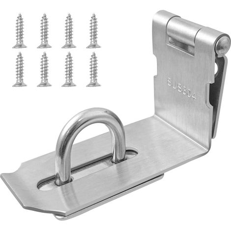 90 degrés Loquet de sécurité en acier inoxydable pour cadenas, porte, fenêtre