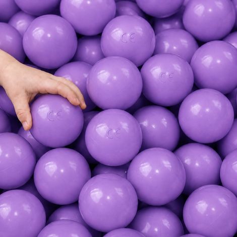 50 Bälle für Bällebad 5,5cm Babybälle Plastikbälle Baby Spielbälle Lila (1/5)
