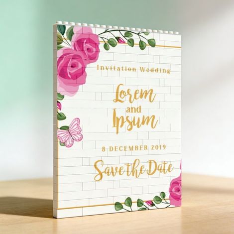 Cadre en briques de construction, cadeau pour saint valentin (1/5)