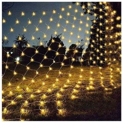 Guirlande Lumineuses Filet,192 LED Filet Lumineux 3M X 2M 8 Modes énergie étanche,Dimmable pour Chambre Noël Mariage Soirée Maison Jardin,Blanc Chaud