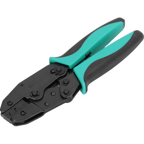 Professionelle Ratschen-Crimpzange für isolierte Kabelanschlüsse mit ergonomischem, rutschfestem Griff (1/5)