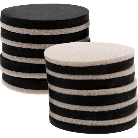 Patins antidérapants en feutre beige pour meubles, ronds, lot de 10, (1/5)