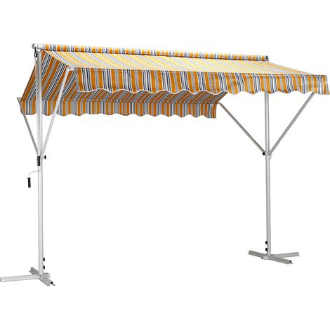 Gazebo da Giardino in Ferro 3x3m Ranieri Sun Riga Gialla