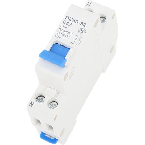 Disjoncteur unipolaire 1P double protection contre courts-circuits et surcharges, mini disjoncteur modulaire à déclenchement rapide, coupe-circuit compact pour tableau électrique (1/5)